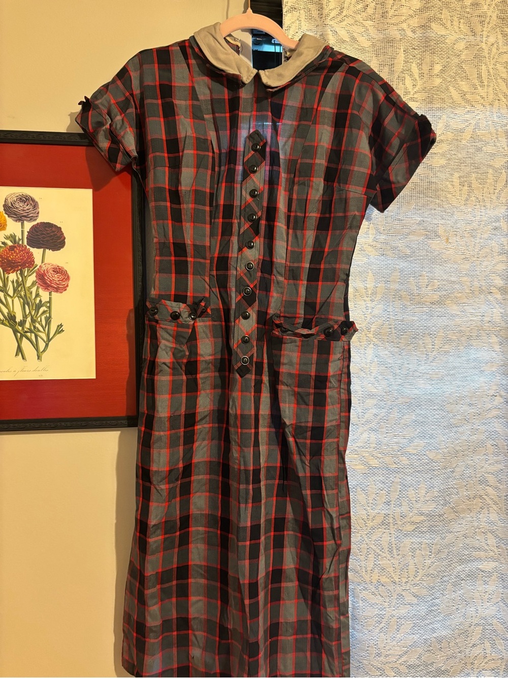 1930/40 plaid dress